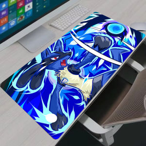 Bandai | Lucario Mouse Pad Gaming Mouse Pad Anime Pc Accessories Mousepad P-pokemon Xxl Mat Gamer Large Desk Mat Extended Desk Playmat
