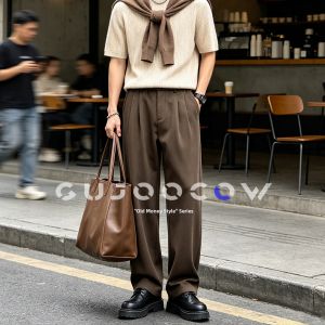 GUJOOCOW | Ice Silk Wide Leg Leisure Pants for Summer