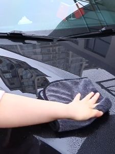 5Pcs Car Microfiber Towel Washing Rags Double-Sided Fiber Cleaning Towels Supert Absorption Water Towels Thicken Microfiber Cleaning Cloth Multifunctional Washing Cloth for Kitchen Car Window Car Care Drying Cloth