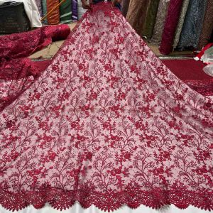 (COD) Kain Tulle Bordir Pinggir | Pinggir Prada | Renda Bordir | Full Payet Spenggel | Kain Mewah