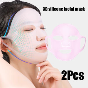 Silicone Face Mask 3D Ear Mounted Anti Drop Mask for Sheet Moisturizing Facial Masks Reusable Anti-Wrinkle Face Patches Prevent Evaporation Face Care Tool