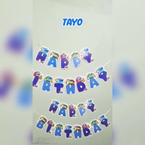 (1Set) Banner Happy Birthday karakter GIRL banner ulang tahun karakter Girl banner ultah