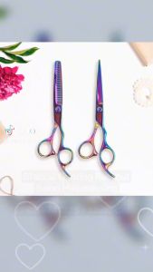 2 PCS Gunting sasak flat pangkas Rambut Salon super tajam Alat cukur Stainless Steel BARBERSHOP