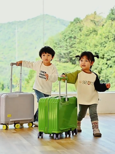 Kids Luggage Lazy Walking Baby Box Baby Child Can Mount Can Rid Multifunctional Trolley Case Children Boarding Travel Suitcase