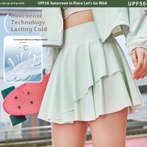 FED Womens Sporty Skirt with High Waist and Layered Design for Fitness