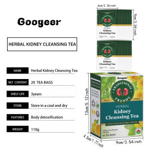 Googeer Natural Ingredients Kidney Cleansing Tea Supports Kidney Function Powerful Kidney Cleanse Body Healthy Care Relieve Discomfort (20 Bags)