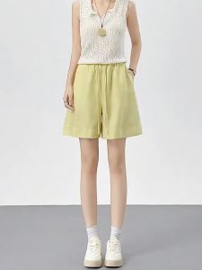 La Chapelle | Women Summer Tencel Linen Shorts