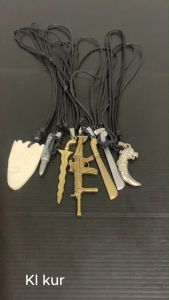 Kalung Tali Hitam Dengan Liontin Motif Panjang Adjustable Necklace Aksesoris Pria Wanita Anak Dunia Gelang Kur Lz