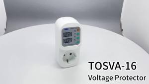 TOMZN Automatic Voltage Current Protector Socket AC110V 220V Adjustable 1-16A Power Surge Protector EU Plug Socket TOSVA-16
