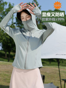 ผู้หญิงเสื้อผ้าป้องกันแสงแดดแขนยาว สลิมฟิต ไนลอนสีดำกาวหมวกขอบแฟชั่นฤดูร้อนเสื้อแจ๊กเก็ตระบายอากาศได้ดี เสื้อแจ็คเก็ตสั้นแขนสั้น