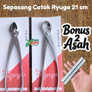 Alat Bonsai Sepasang Catok Ryuga Stenlis ukuran 21 cm