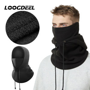 LOOGDEEL Full Face Head Coverings Snowboard Hooded Scarfs Outdoor Sports Cycling Headgear Balaclava Winter Thermal Ski Mask