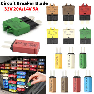 1PCS Circuit Breaker Blade Fuse 12V 24V Resettable 5-30A Marine RVs Automatic Reset Thermal Circuit Breaker Car Blade Fuse Box