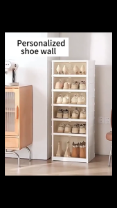 พร้อมส่ง กล่องรองเท้าพับได้ แบบไม่ต้องติดตั้ง แข็งแรงทนทาน กันน้ำกันแดด กล่องเก็บรองเท้า