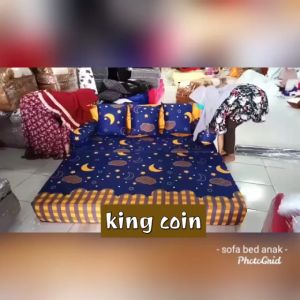 Sofa Bed Jumbo Kursi Tamu Minimalis Sofabed Kasur Lipat Lantai Murah Super Yellow