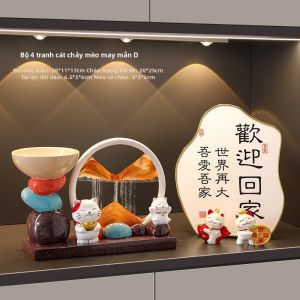 Tượng Trang Trí Chú Mèo May Mắn Để Gần Cổng
