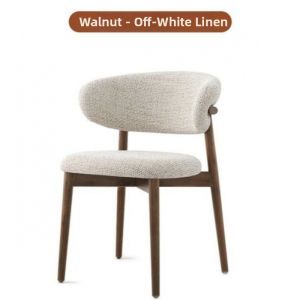 Scandinavian Style Modern Minimalist Dining Chair Metal and Fabric