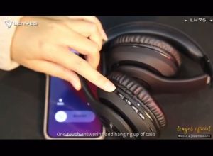 IL - HEADPHONE LENYES LH75 hifi stereo headphone heavy bass wireless Bluetooth 5.0 headset foldable design with Mic
