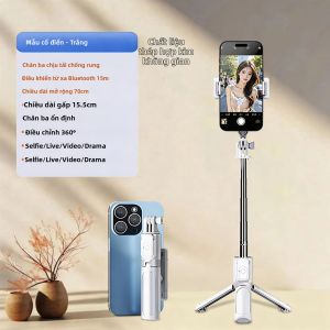 HOOYS | Gậy Selfie Mini Di Động Điều Khiển Từ Xa Bluetooth Nhỏ Gọn Nhẹ Chất Liệu Nhôm Phụ Kiện Điện Thoại Thông Minh