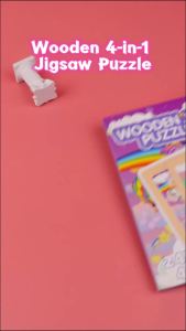 4 Packs Unicorn Princess Educational Preschool Toddler Wooden Jigsaw Puzzles Gifts for 3 4 5 6 Years Old Girls Boys