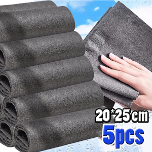 5pcs Microfiber Glass Clean Towel: Your Ultimate Home & Car Cleaning Solution
