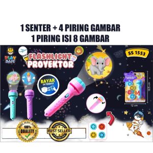 PROMO COD Mainan edukasi anak senter proyektor gambar fun flashlight /  senter lampu malam / mainan anak