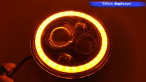 MOFOX Car Headlight 7 Inch Round Led Headlight With White DRL/Amber Turn Signal 4 Light Models For Wrangler 150W Headlights H4-H13 Lights