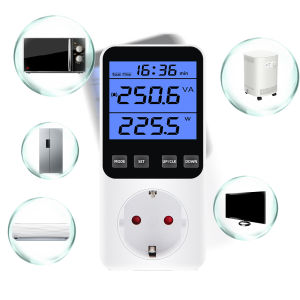 LCD Digital Power Meter EU US UK AU Plug Energy Meter Electronic Wattmeter Voltmeter Ammeter Electricity Cost KWH Monitor