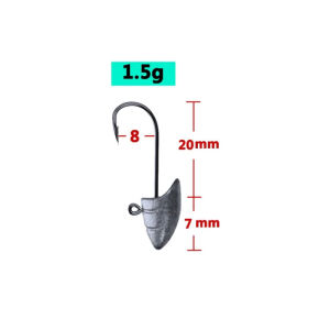 Lurestiker 10pcs 1.5g 2.5g 3.5g 5g  small jigging head hook for fishing lure soft bait  fishing hook for deep fishing tackle