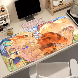 Bandai | Cute Cartoon Mouse Pad Kawaii Anime P-Pokemon Arcanine Desk Mat Soft Smooth Table Pad for Office Laptop Computer for Desktop