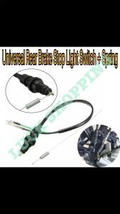 Universal Motorcycle Bike Rear Brake Stop Light Switch + Spring For Honda Kawasaki Suzuki