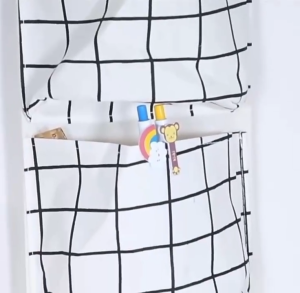 ZH280 3 Layers Multi-purpose 3-layer wall-mounted fabric bag UK.  58x20cm