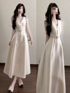 Ge·an·fei | Đầm Maxi A-Line Giúp Gọn Gàng Elegance Pháp