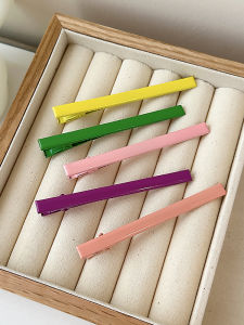 Trendy Sweet Candy Colored Hair Clips All-Match Colorful Edge Hair Clips Bangs Clips 2024 New Style Hair Accessories