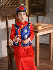 Ancient Tang Suit Hat Adult Kid Chinese Prince Landlord Cap/Beijing Opera Costume Headwear/Qing Court Groom Stage Props
