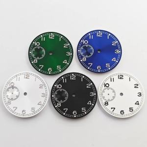 Menex 37mm Arabic Numerals Small Seconds White Blue Green Black 4 Colors for ETA 6497 ST3600 Hand-Winding Movement Replacement