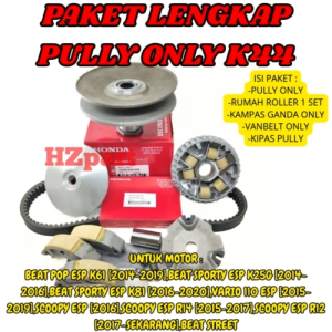 PAKET LENGKAP PULLY KODE K44 HONDA BEAT POP BEAT SPORTY BEAT STREET VARIO SCOOPY KUALITAS ORI 100% .