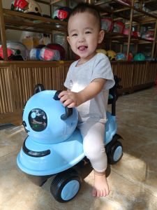 [Hoàn tiền 10%]Xe chòi chân xe lắc con gấu có nhạc đèn cho bé 1-4t