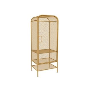 New Arrival Internet Celebrity Iron Wardrobe Grid Modern Minimalist Economical Single Door Small Apartment Storage Wardrobe Scandinavian Accessible Luxury