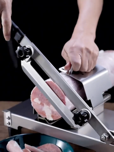 Manual Food Slicer Cutter Bacon Slicer Fat Beef And Mutton Roll Slicer Frozen Meat Planing Machine for Household Commercial