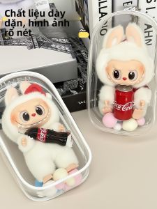 XINGGONGGUAN | Túi đeo vai Labubu dày bảo vệ Cotton Candy Túi đeo vai trong suốt cho tiệc ra ngoài trời Túi đeo vai đi chơi Túi đeo vai cho đồ chơi