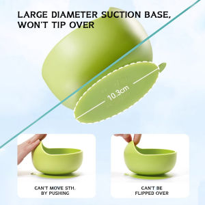 High Quality Spill-proof Silicone Feeding Bowl Baby Tableware Childrens Dinner Bowl Food Grade Silicone Baby Silicone Tablewar