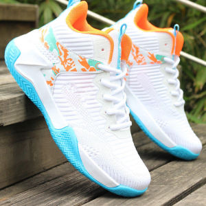 Hot Sales Men Korean Fashion Breathable High Cut Sports Sneakers Basketball Shoes Comfortable Outdoors Casual Running Shoes For Men
