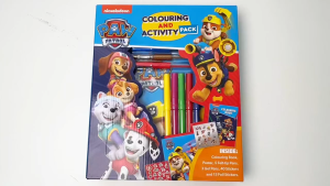 Paw Patrol Colouring & Activity Pack Gift Box Set With Felt Tip Gel Pens & Foil Stickers For Kids