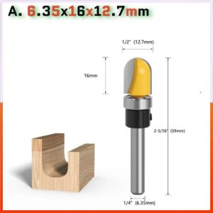 Mata profil router Mangkuk Bowl and Tray Shank 1/4