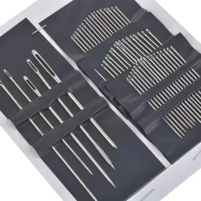 Bộ 55 Kim Khâu Tay Bằng Thép Không Gỉ Mắt Kim Lớn Nhiều Kích Cỡ Dùng Cho Thêu Và May Vá