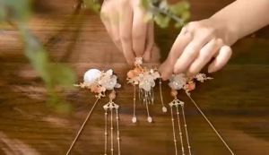 Hán Phục Mũ Đội Đầu Tua Trẻ Em Bước Lắc Phong Cách Cổ Điển Kẹp Tóc Cài Lược Trọn Bộ Kẹp Tóc Trang Phục Phụ Kiện Siêu Tiên Nữ