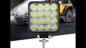 Super Bright 48W LED Fog Light Pods & Offroad Work Light for Truck Tractor SUV ATV Excavator - 12V 24V Auxiliary Spot Beam Lamp