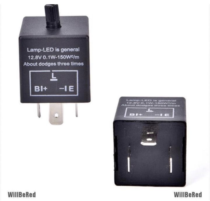 3Pin 12V LED Flasher Light Blinker Relay Fix ForTurn Signal Indicator ...