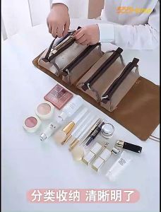 [SG] Travel Makeup Organizer Women Makeup Bag Cosmetic Pouch Toiletries Bag Makeup Brush Beauty Tools Storage Bags